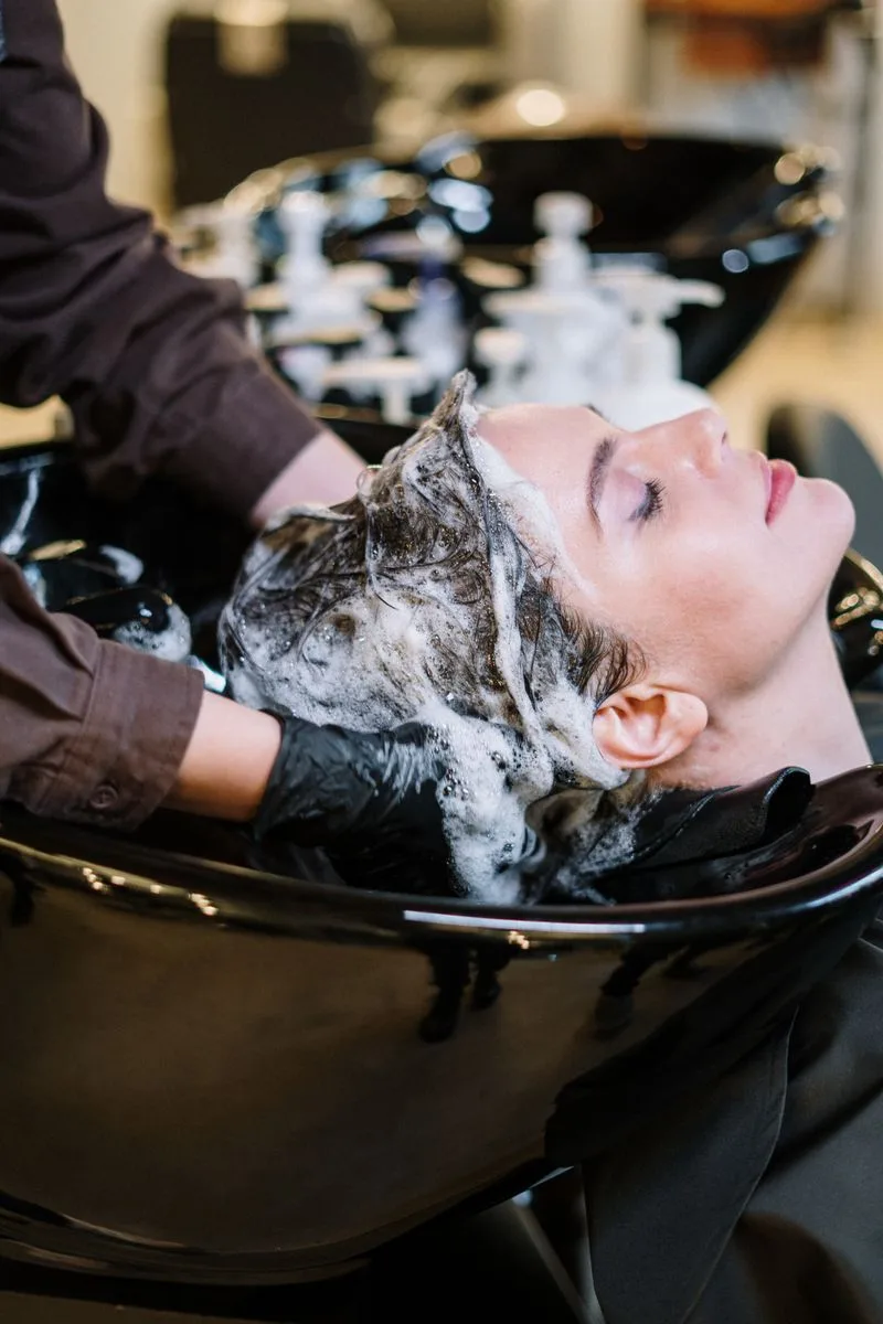 Hair spa treatment in salon